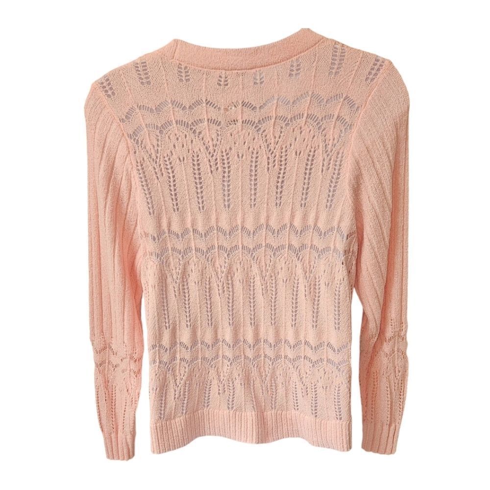 TORRIDβNew Plus Size Pointelle Impatient Pink V- Neck Cardigan Sweater 4X - Picture 12 of 16